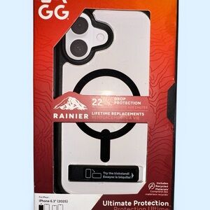 Apple Rainier iPhone Case in White with Black Ring Accent